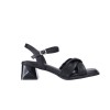 YYF4007 Tracce Twisted Strap Block Heel Sandals