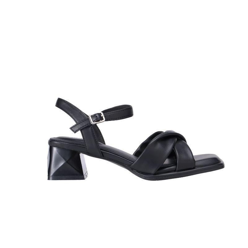 YYF4007 Tracce Twisted Strap Block Heel Sandals