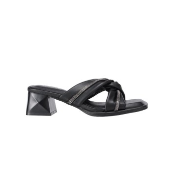 YYF4009 Tracce Crystal Twist Heeled Sandals