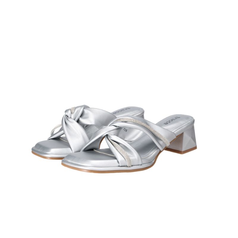 YYF4009 Tracce Crystal Twist Heeled Sandals
