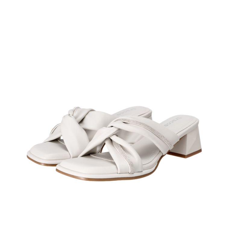 YYF4009 Tracce Crystal Twist Heeled Sandals
