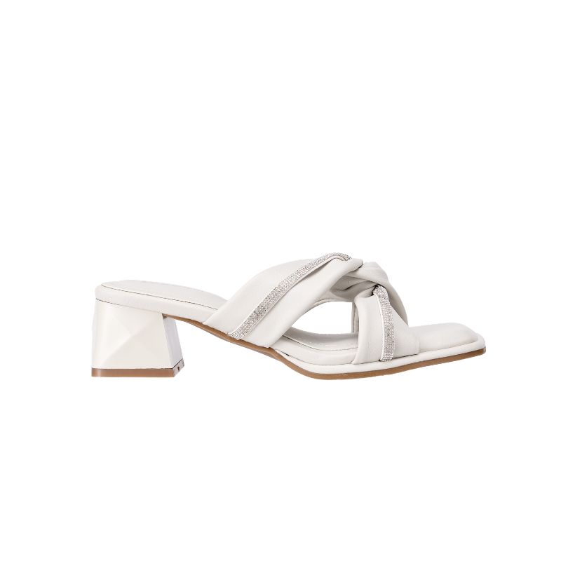 YYF4009 Tracce Crystal Twist Heeled Sandals