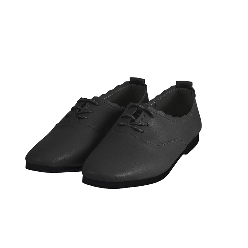 AMP5012 Tracce Leather Lace Up Flat Ballerinas