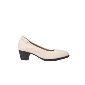 LY8055 Classic Round Toe Block Heel Pumps