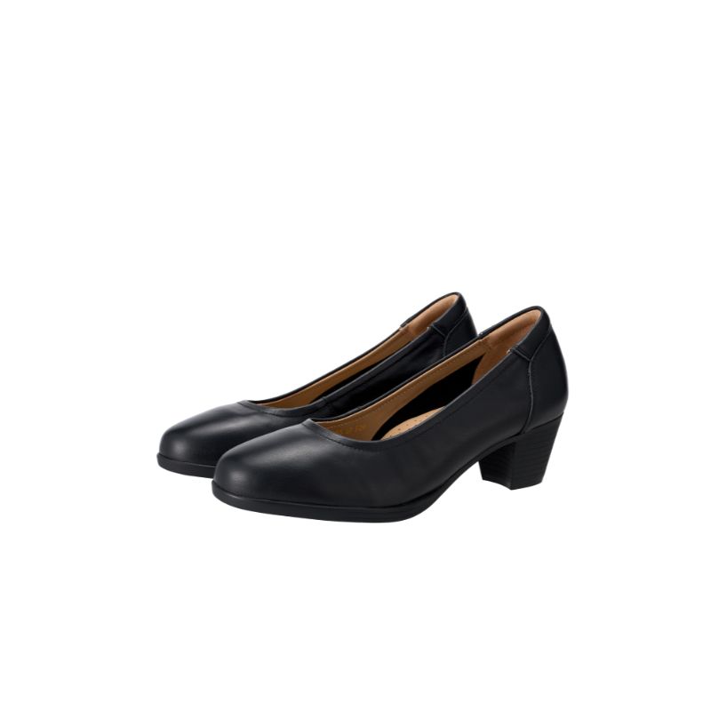 LY8055 Classic Round Toe Block Heel Pumps
