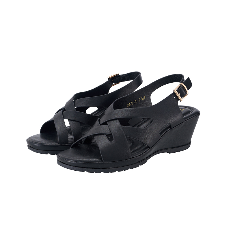 AMP0097 - Weave Strap Wedge Sandals
