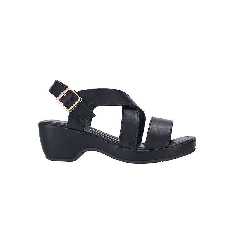 AMP0098 - Gathered Wedge Sandals