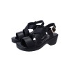 AMP0098 - Gathered Wedge Sandals