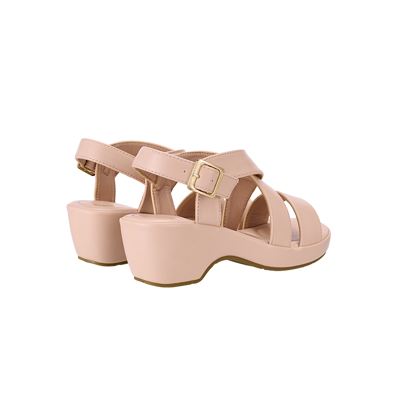 AMP0098 - Gathered Wedge Sandals