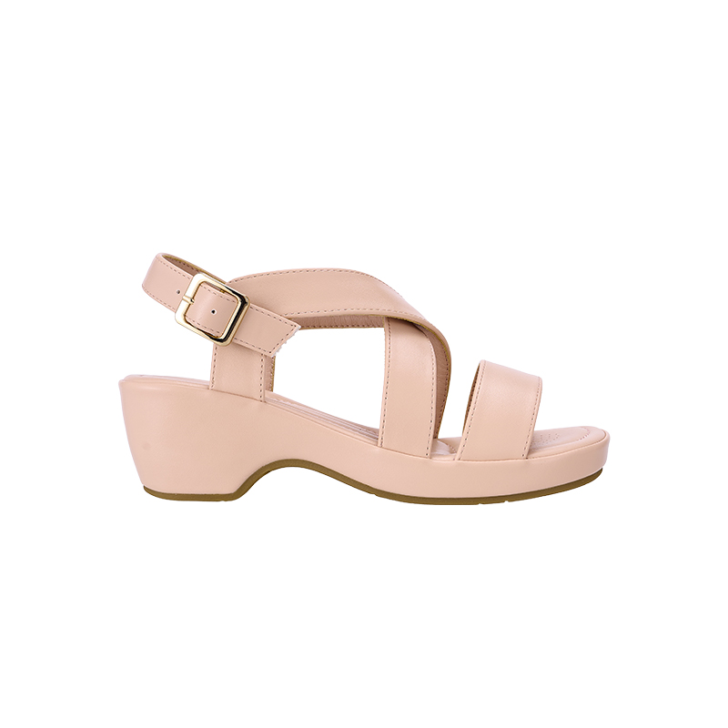 AMP0098 - Gathered Wedge Sandals