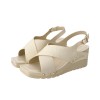 AMP0102 Wedge Cross Strap Sandals