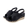 AMP0102 Wedge Cross Strap Sandals