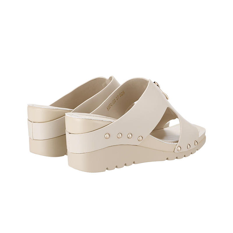 AMP0103 Front Zip Wedge Heel Sandals