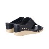 AMP0103 Front Zip Wedge Heel Sandals