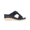 AMP0103 Front Zip Wedge Heel Sandals