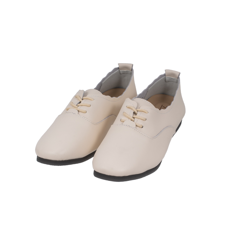 AMP5012 Tracce Leather Lace Up Flat Ballerinas