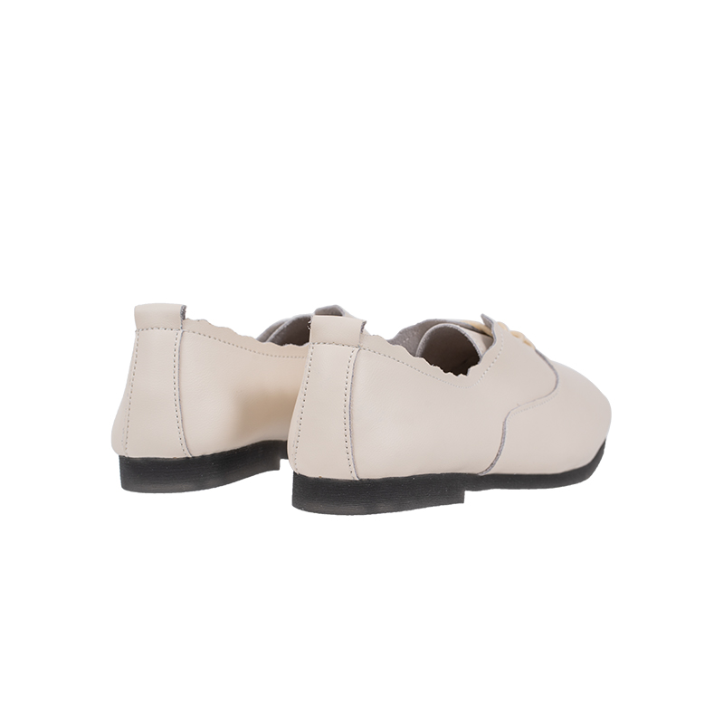 AMP5012 Tracce Leather Lace Up Flat Ballerinas