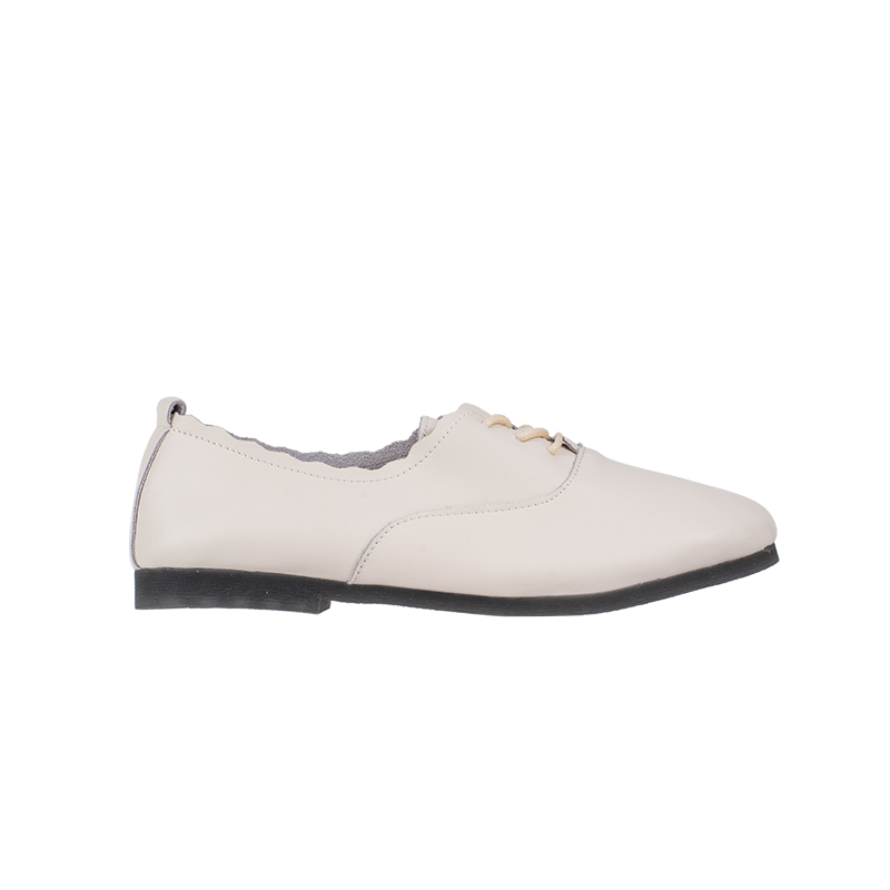 AMP5012 Tracce Leather Lace Up Flat Ballerinas