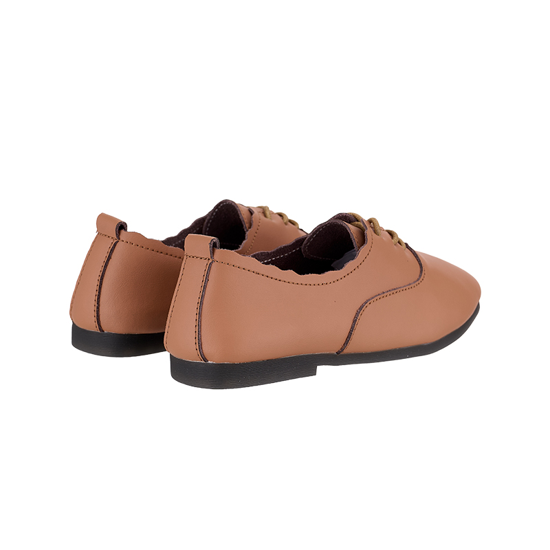 AMP5012 Tracce Leather Lace Up Flat Ballerinas