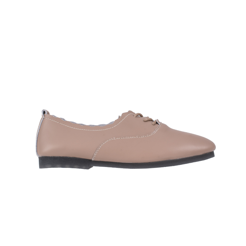 AMP5012 Tracce Leather Lace Up Flat Ballerinas