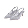 EHH2012 Kitten Heel Pointed Toe Sling back