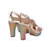 EHH2029 Cross Strap Design Peep-Toe Platform Sandals