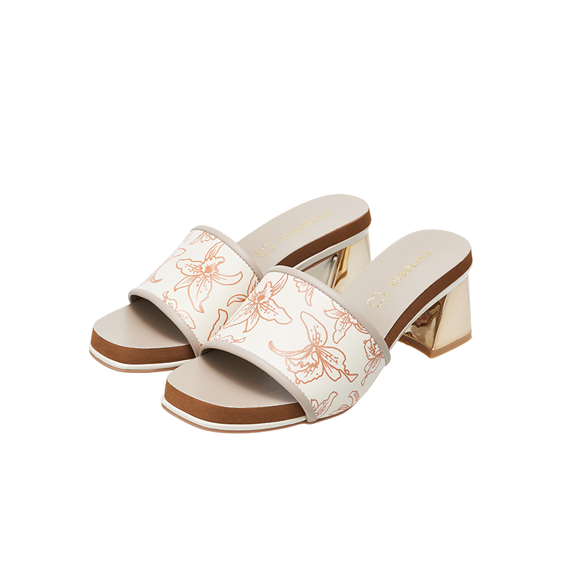 EHH2036 - Orchid Printed Block Heel