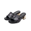 EHH2036 - Orchid Printed Block Heel