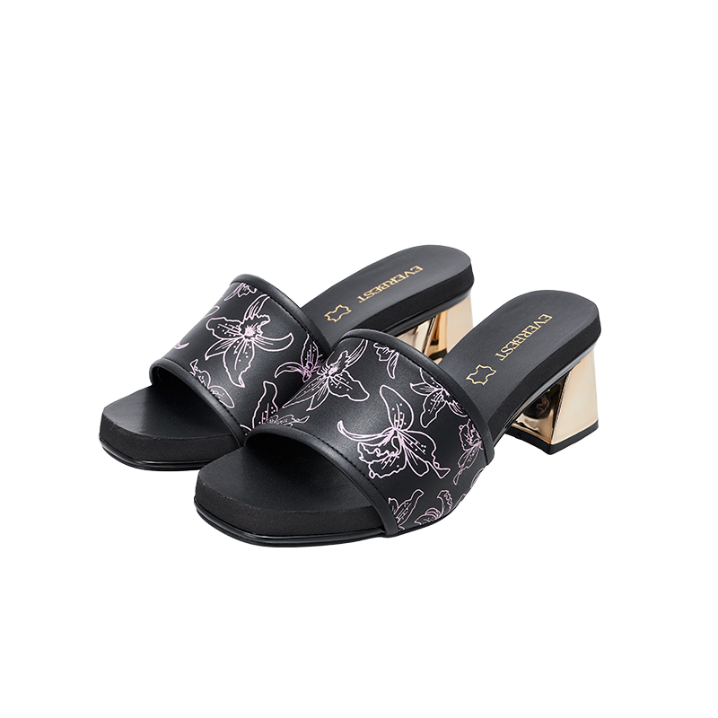EHH2036 - Orchid Printed Block Heel