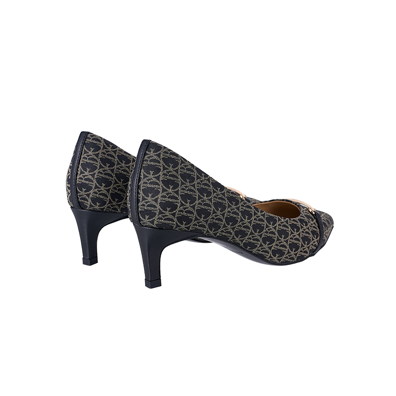 EHH2038 - Buckle Pointed Toe Kitten Heel