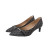 EHH2038 - Buckle Pointed Toe Kitten Heel