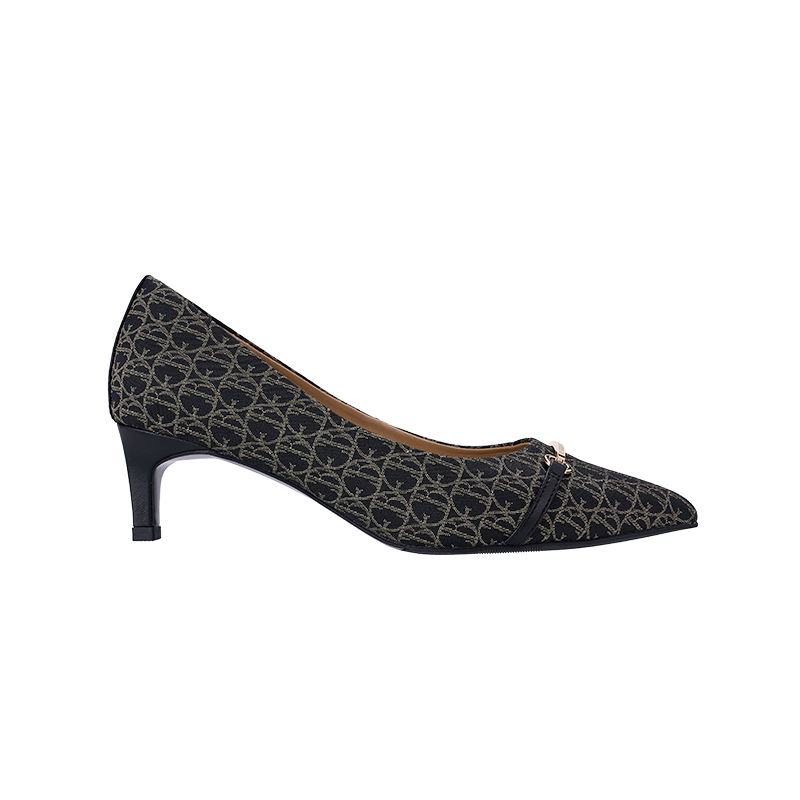 EHH2038 - Buckle Pointed Toe Kitten Heel