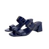 EHH2039 Woven Texture Block Heel Sandals