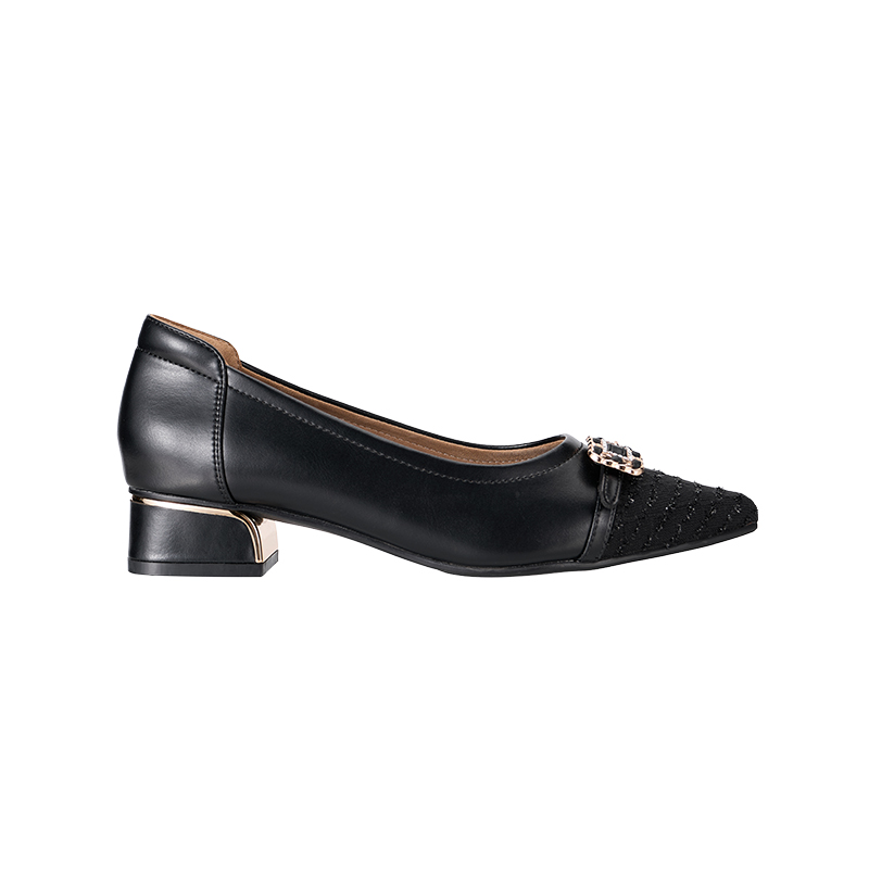 EXZ7015 Pointed Toe Block Heel