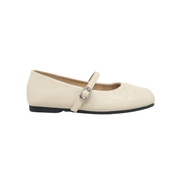 LSS9002 Tracce Square Toe Mary Jane Ballet Flats