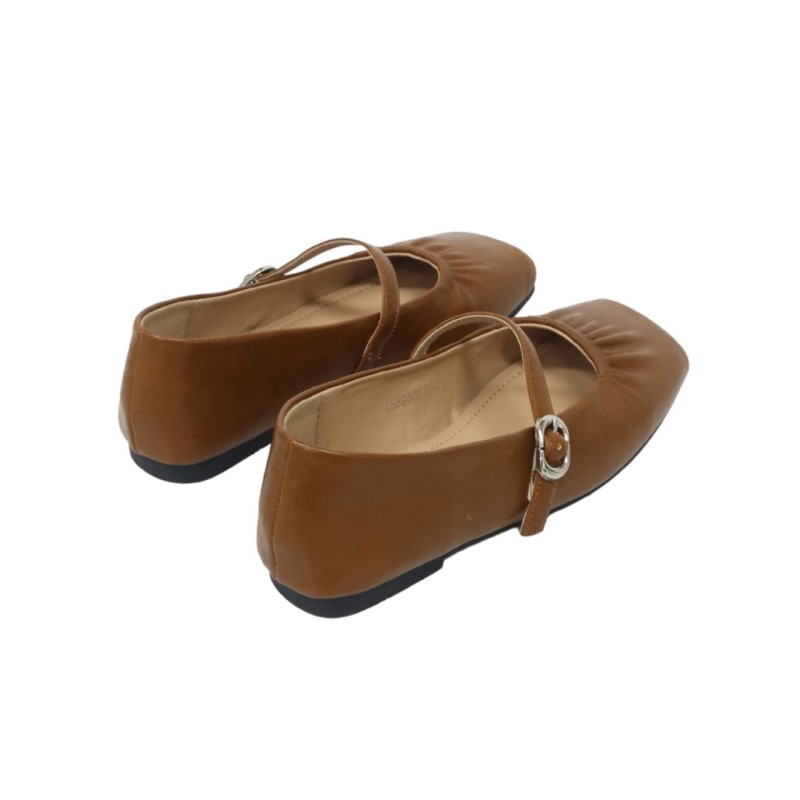 LSS9002 Tracce Square Toe Mary Jane Ballet Flats