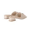 LY8048 Metal Accent Textured Slip on Sandals