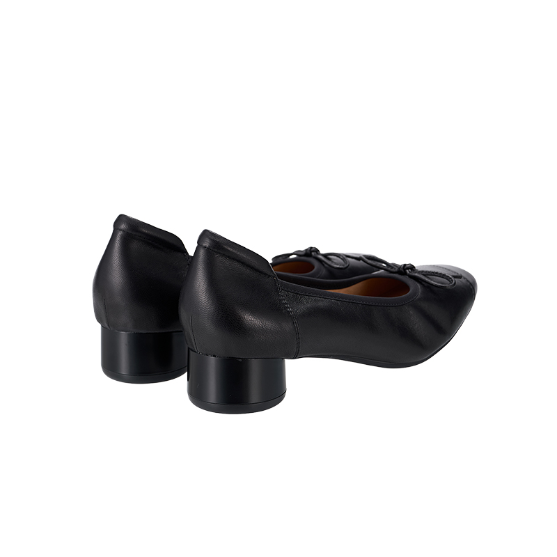 LY8051 Leather Minimalist Ribbon Pumps