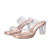 LY8052 Crystal Block Heel Sandals