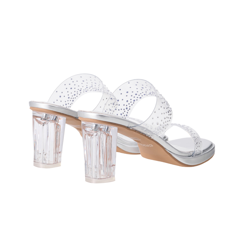 LY8052 Crystal Block Heel Sandals