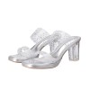 LY8052 Crystal Block Heel Sandals