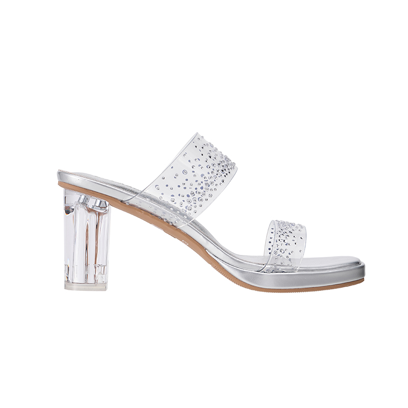 LY8052 Crystal Block Heel Sandals