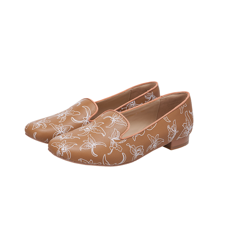 QH8840 Orchid Printed Flat Shoes