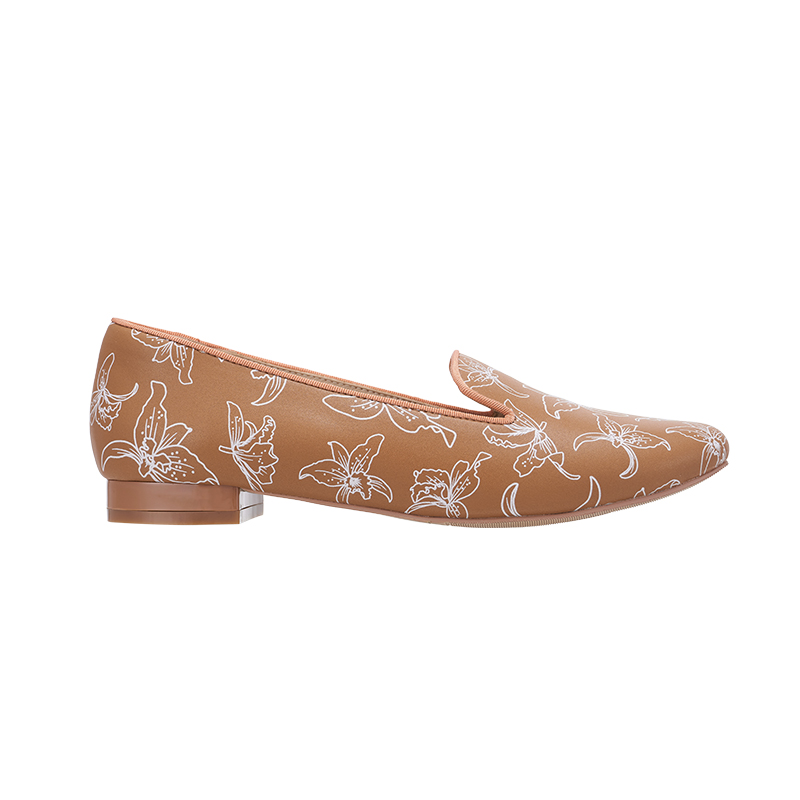 QH8840 Orchid Printed Flat Shoes