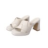 QH8843 Everbest Weave Platform Heel Slip-Ons Sandals