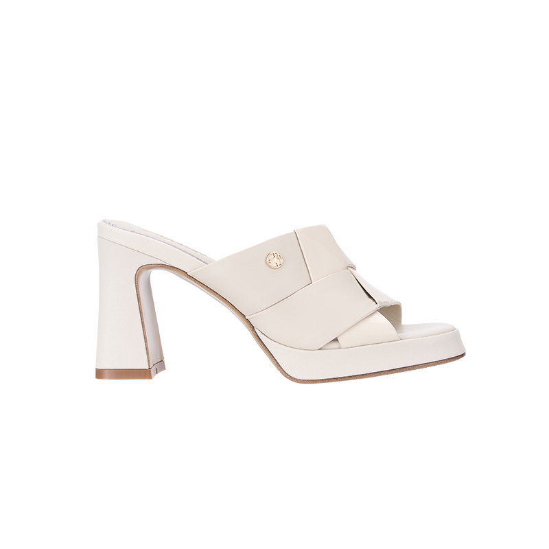 QH8843 Everbest Weave Platform Heel Slip-Ons Sandals
