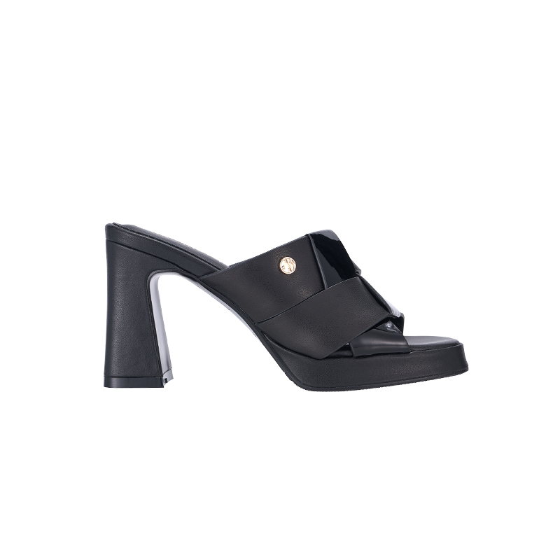 QH8843 Everbest Weave Platform Heel Slip-Ons Sandals