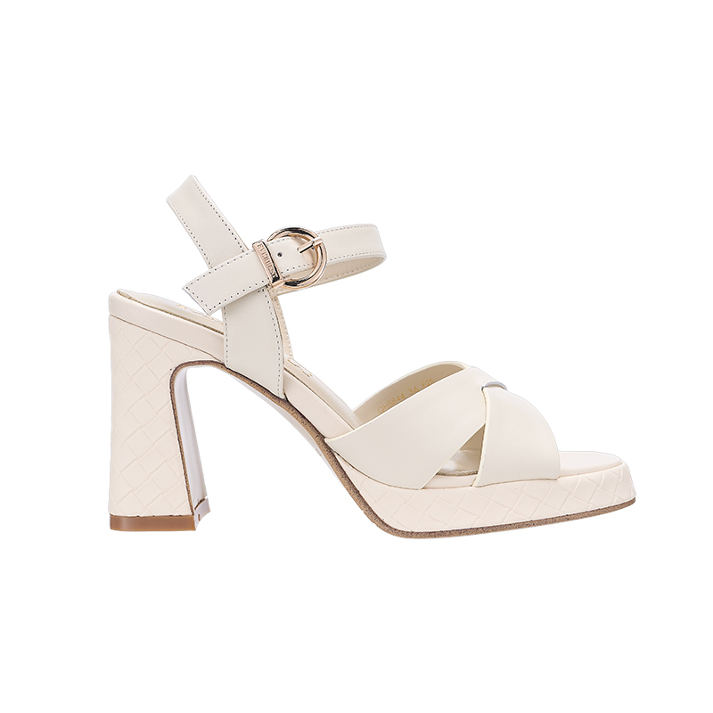 QH8844 Weave Platform Slip On Sandals