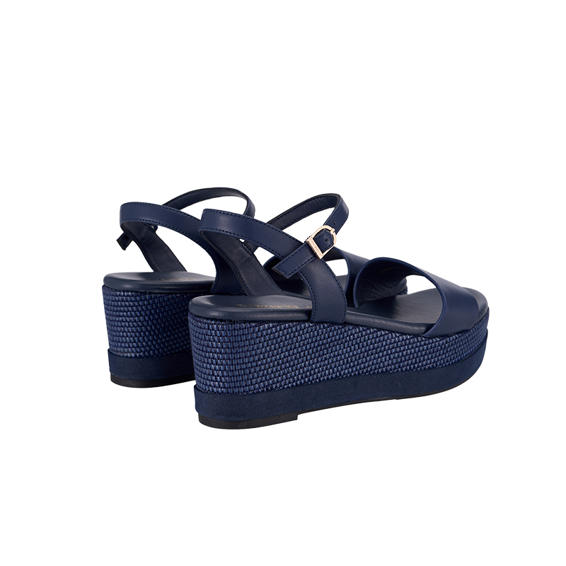 QH8845 Woven Texture Ankle Strap Sandals