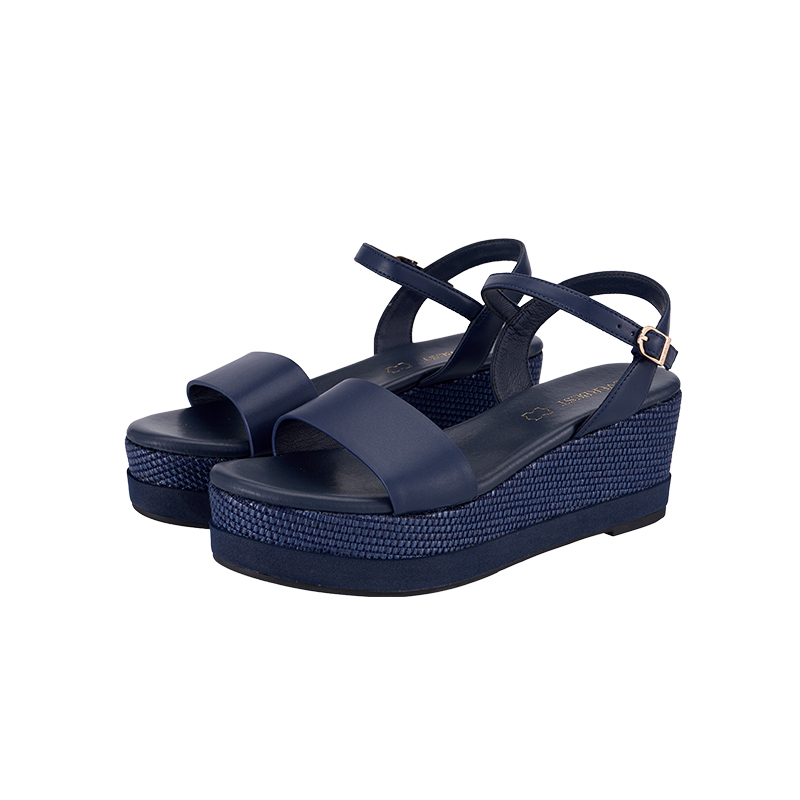 QH8845 Woven Texture Ankle Strap Sandals